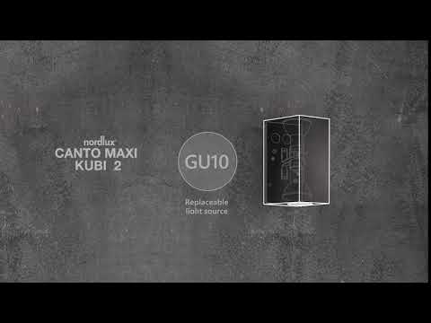 Wandlamp zwart 'Canto Maxi Kubi 2' Nordlux up & downlighter GU10 zwart buitenlamp wandlamp