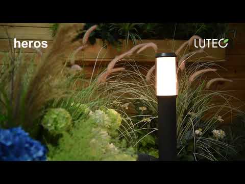Staande tuinlamp donkergrijs met E27 fitting Lutec Heros 70 cm