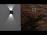 Gevelverlichting 'Gemini beams' donkergrijs 4000k helder wit