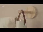 Wandlamp hangend 'Tyson' wit modern slaapkamer e27 fitting leeslamp