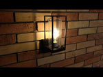 Buitenlamp glas voordeur 'Flair' vierkant open ontwerp industrieel 31cm