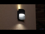 Buitenlamp grijs led 'Lotus' 11W 3000k up lighter 18 cm