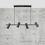 Hanglamp eettafel metaal Alanis zwart 4x GU10 fitting 90cm