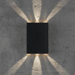 Buitenlamp Up & down zwart Nordlux 'Fold 10' wandlamp 4 patronen 10W led 21 cm