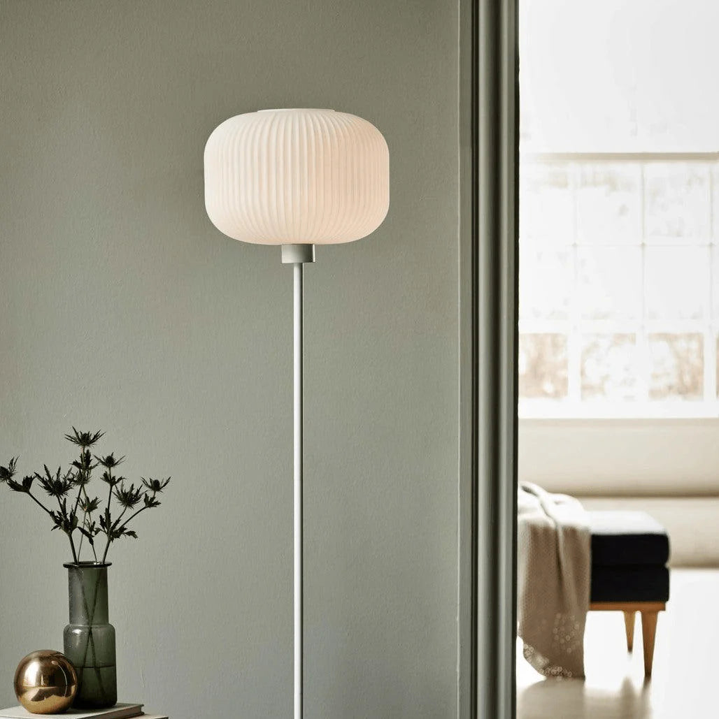 Design vloerlamp opaal glas 'Milford' Nordlux wit E27 139 cm