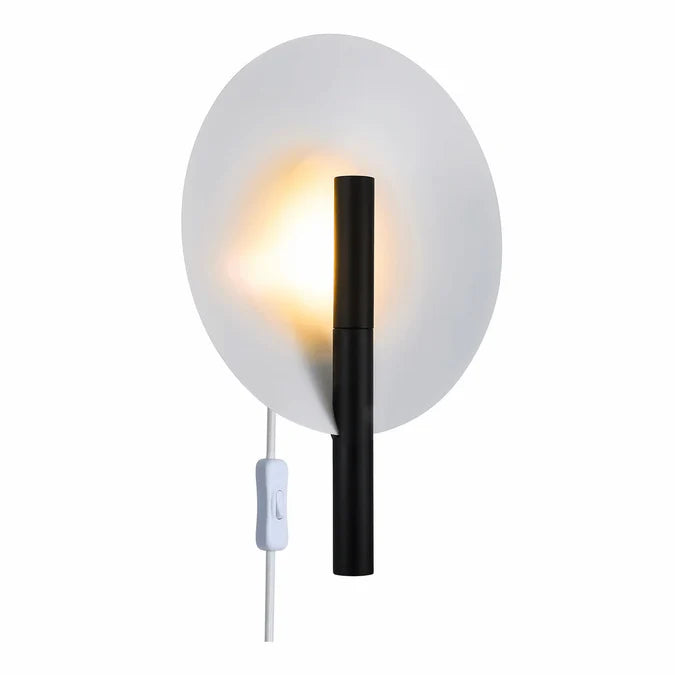 Wandlamp rond metaal zwart G9 Furiko rond