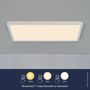 Grote witte plafondlamp rechthoek met Moodmaker Nordlux Harlow - FOIR
