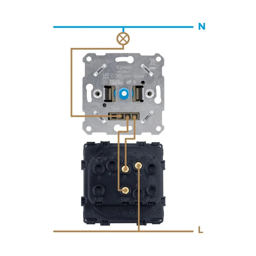 Triac dimmer wit in en opbouw - FOIR