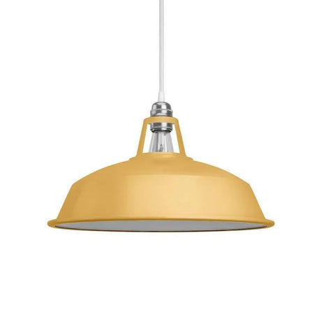 Gele lampenkap retro wit modern led lamp  380mm