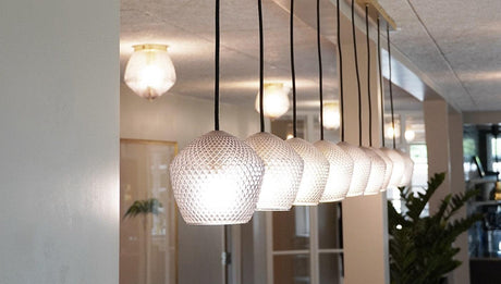 Glazen lampenkap Nordlux hanglamp 'Orbiform' E27 fitting modern 230mm - FOIR