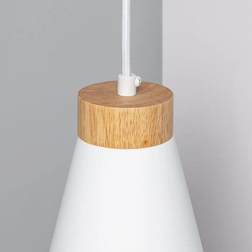 wandlamp met houten elementen metaal e27 fitting