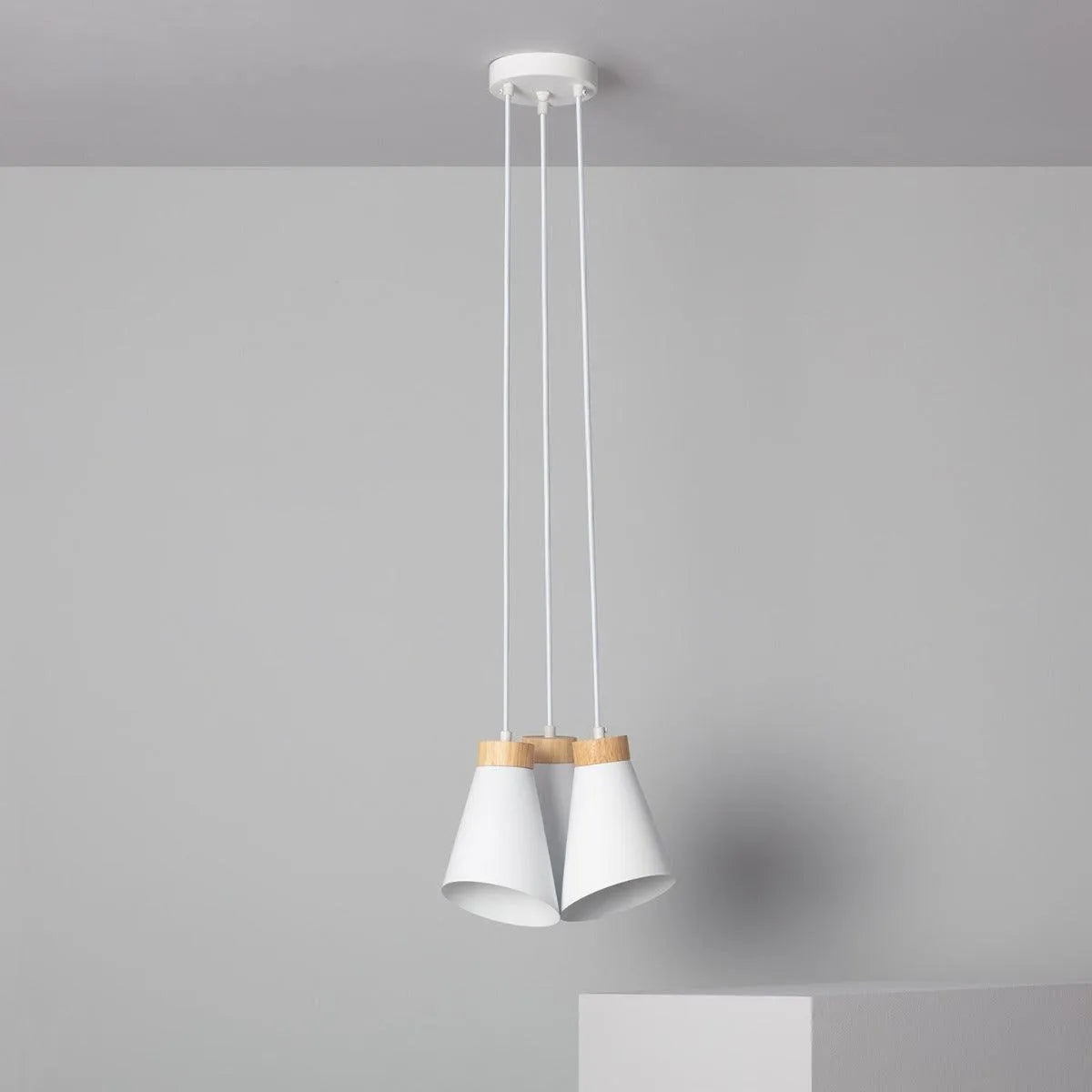 Hanglamp marije met 3 kappen E27 fittingen 