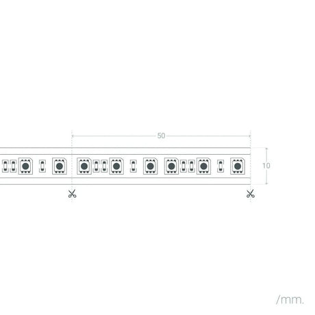 Set van 5m 24W 30LED/m IP65 RGB LED strip met afstandsbediening, controller en voeding - FOIR