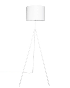 Grote vloerlamp wit met E27 fitting en schakelaar By Rydens Rina - FOIR