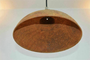 Roest hanglamp industrieel voor boven de eettafel