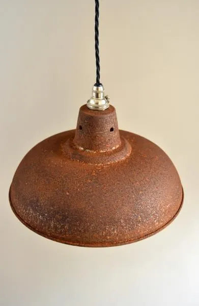 Industriele lampenkap roest e27 fitting rond led 