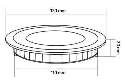 Inbouwspot wit rond inbouwspot 20mm hoog 75mm inbouwmaat 5w 3000K - FOIR