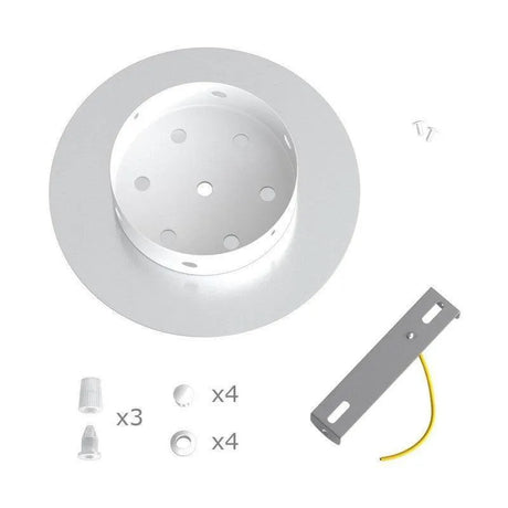 Ronde plafondkap mat zwart minimalistisch 20 cm 3 uit - FOIR