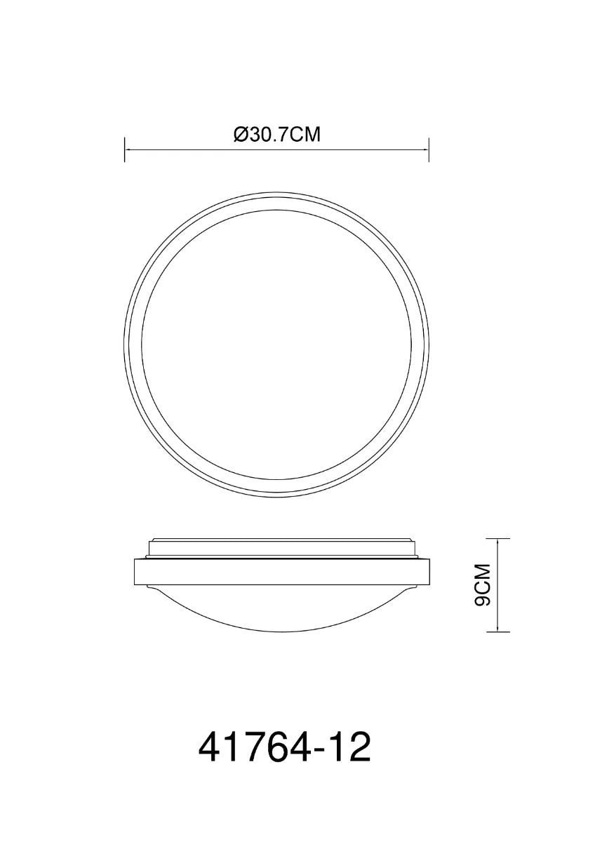 Ronde plafondlamp hout met LED & CCT 'Bruno' - FOIR
