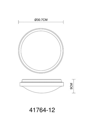 Ronde plafondlamp hout met LED & CCT 'Bruno' - FOIR