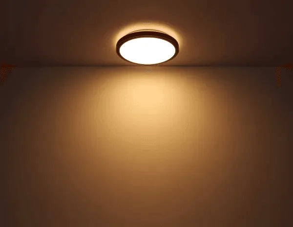 Ronde plafondlamp hout met LED & CCT 'Bruno' - FOIR