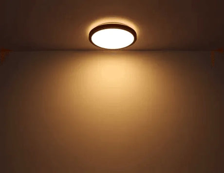 Ronde plafondlamp hout met LED & CCT 'Bruno' - FOIR