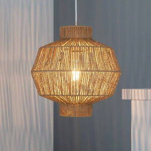 Hanglamp gevlochten 'Sahara' touw modern e27 fitting 36 cm - FOIR