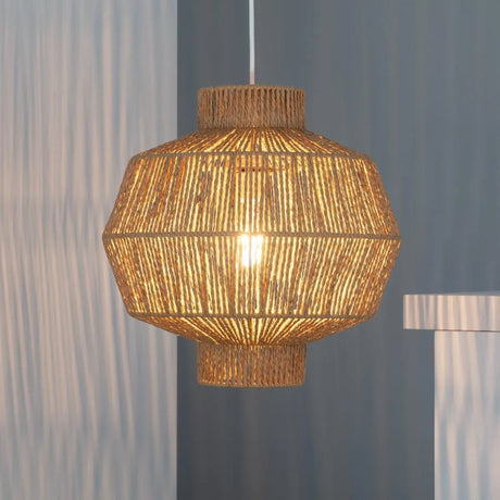 Hanglamp gevlochten 'Sahara' touw modern e27 fitting 36 cm - FOIR