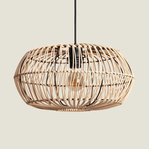 Hanglamp open rotan met E27 fitting  'Ronaldo' 40 cm
