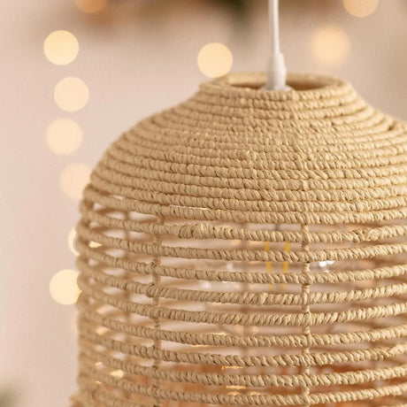 Rotan hanglamp design e27 fitting 300mm