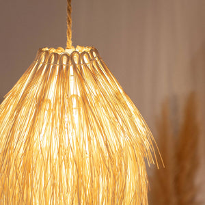 Hanglamp Rotan Manyo  gevlochten e27 fitting 35 cm