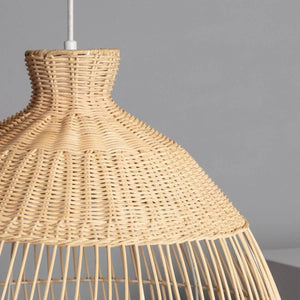 Hanglamp modern rotan bruin 'Futan' gevlochten modern e27 fitting 50 cm - FOIR