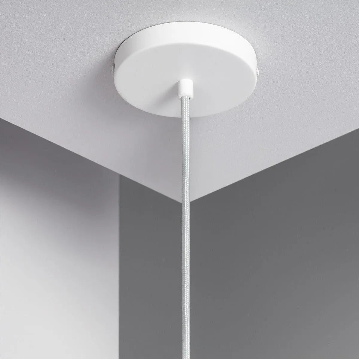 Hanglamp gevlochten rotan 'Zuni' e27 fitting bruin wit hanglamp 30 cm - FOIR