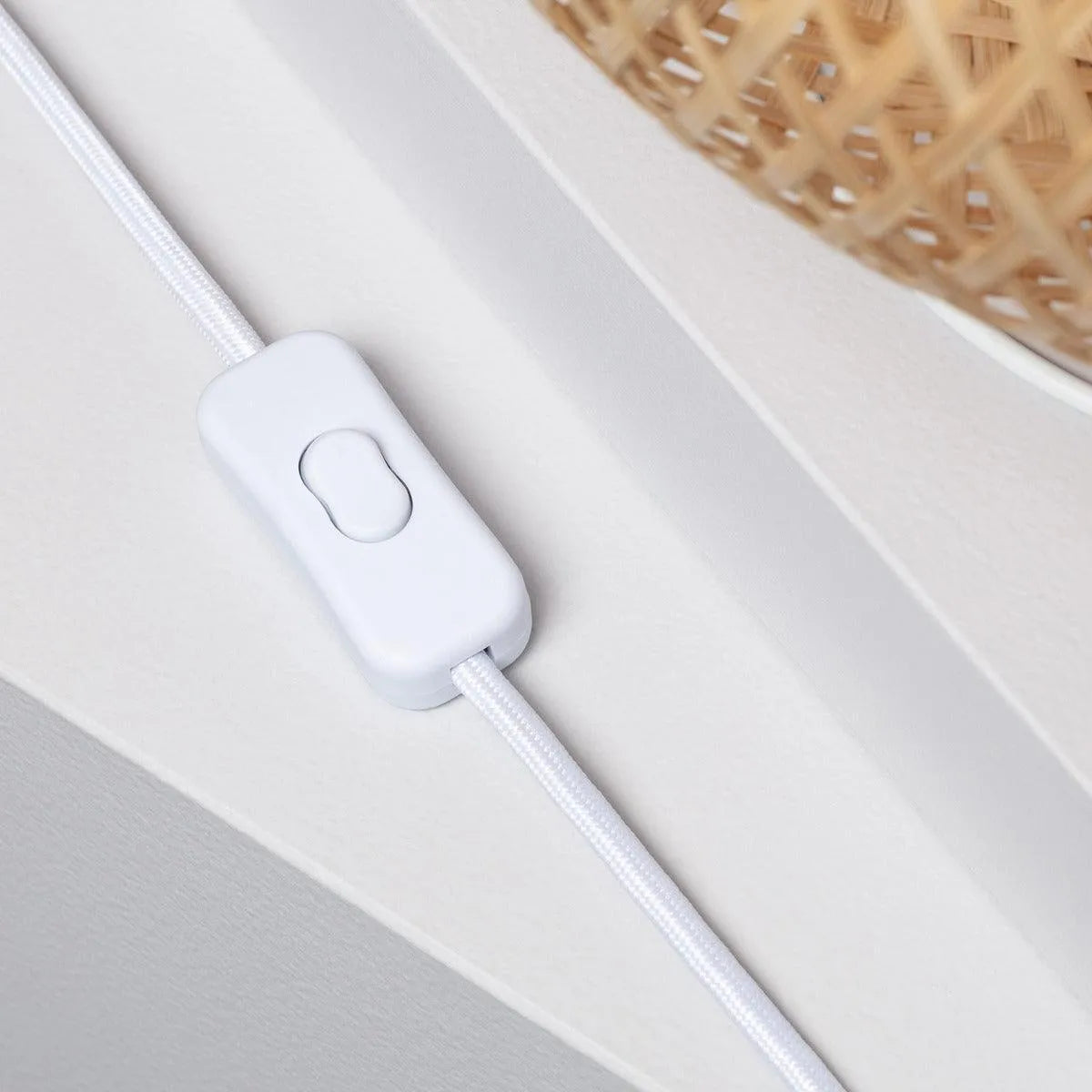 tafellamp gevlochten met stekker en schakelaar led e27 