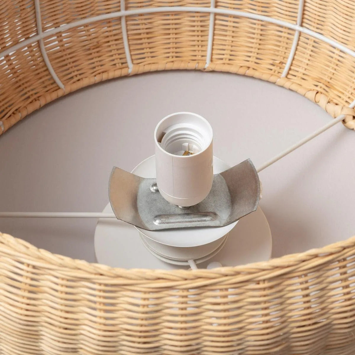 Plafondlamp rotan gevlochten 'Gardia' E27 fitting modern 44 cm - FOIR