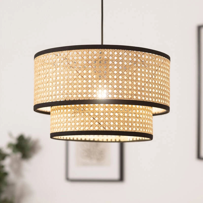 Hanglamp rotan e27 fitting Gevlochten 40 cm