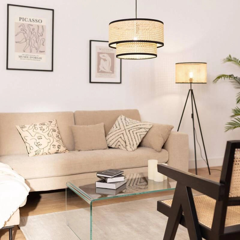 Hanglamp rotan e27 fitting Gevlochten 40 cm