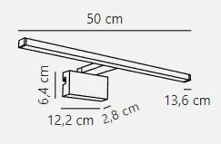 Brede witte badkamerlamp voor boven spiegel Nordlux Marlee 3000K - FOIR