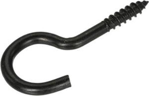 Schroefhaken 40 mm zwart 5 stuks - FOIR