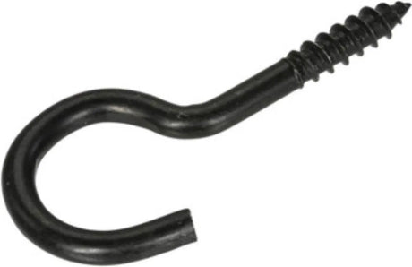 Schroefhaken 40 mm zwart 5 stuks - FOIR
