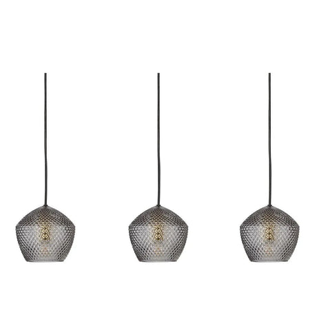 3x nordlux orbiform hanglampen met e14 fittingen en plafondbalk 