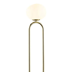 Staande lamp opaal glas 'Shapes' e27 fitting opaal glas messing 135cm DFTP - FOIR