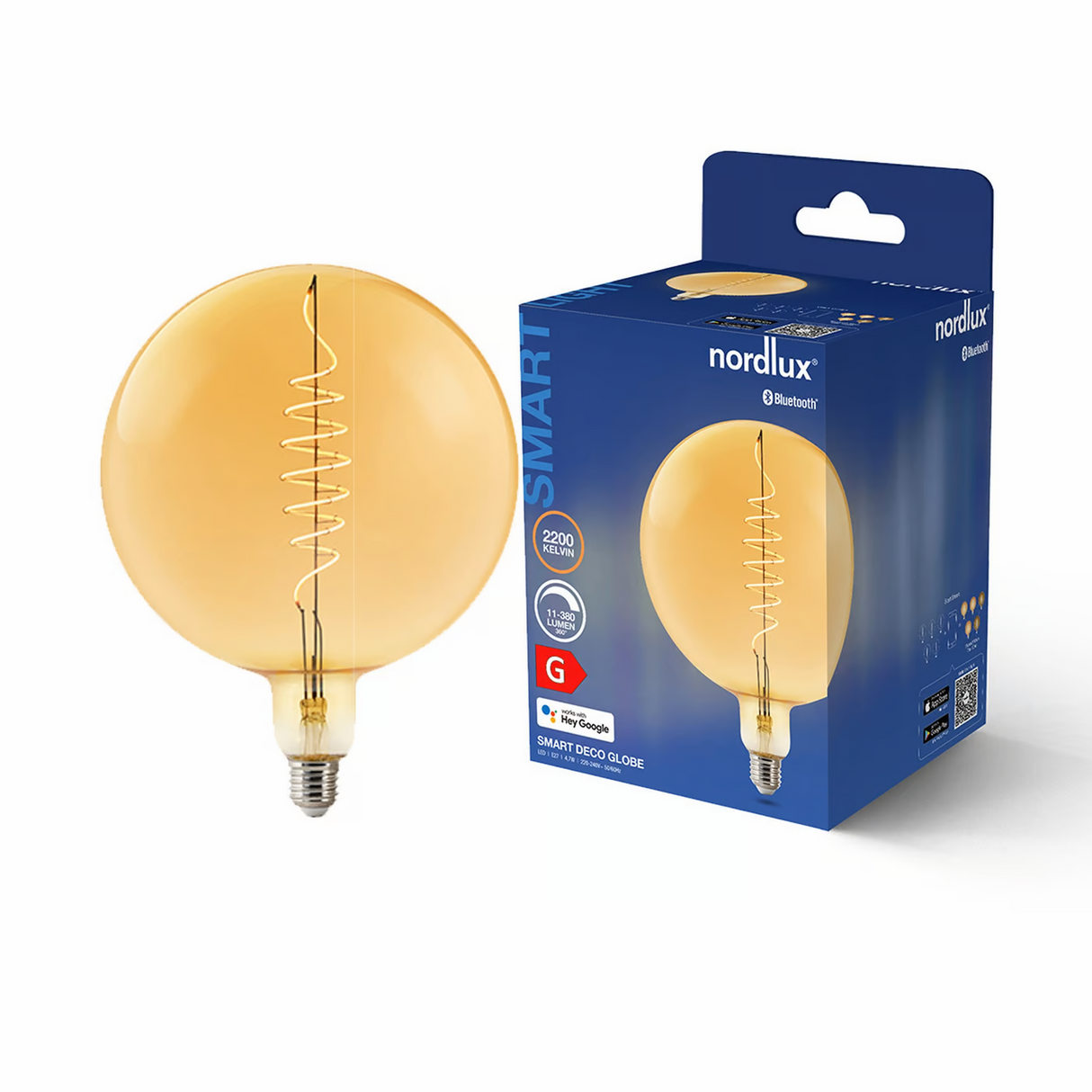 G200 Goud Smart Grote Led lamp E27 fitting 20 cm