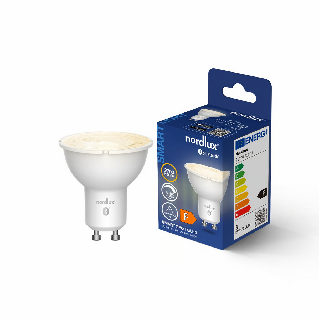 GU10 Smart Warm wit 2700K 380 lumen bluetooth