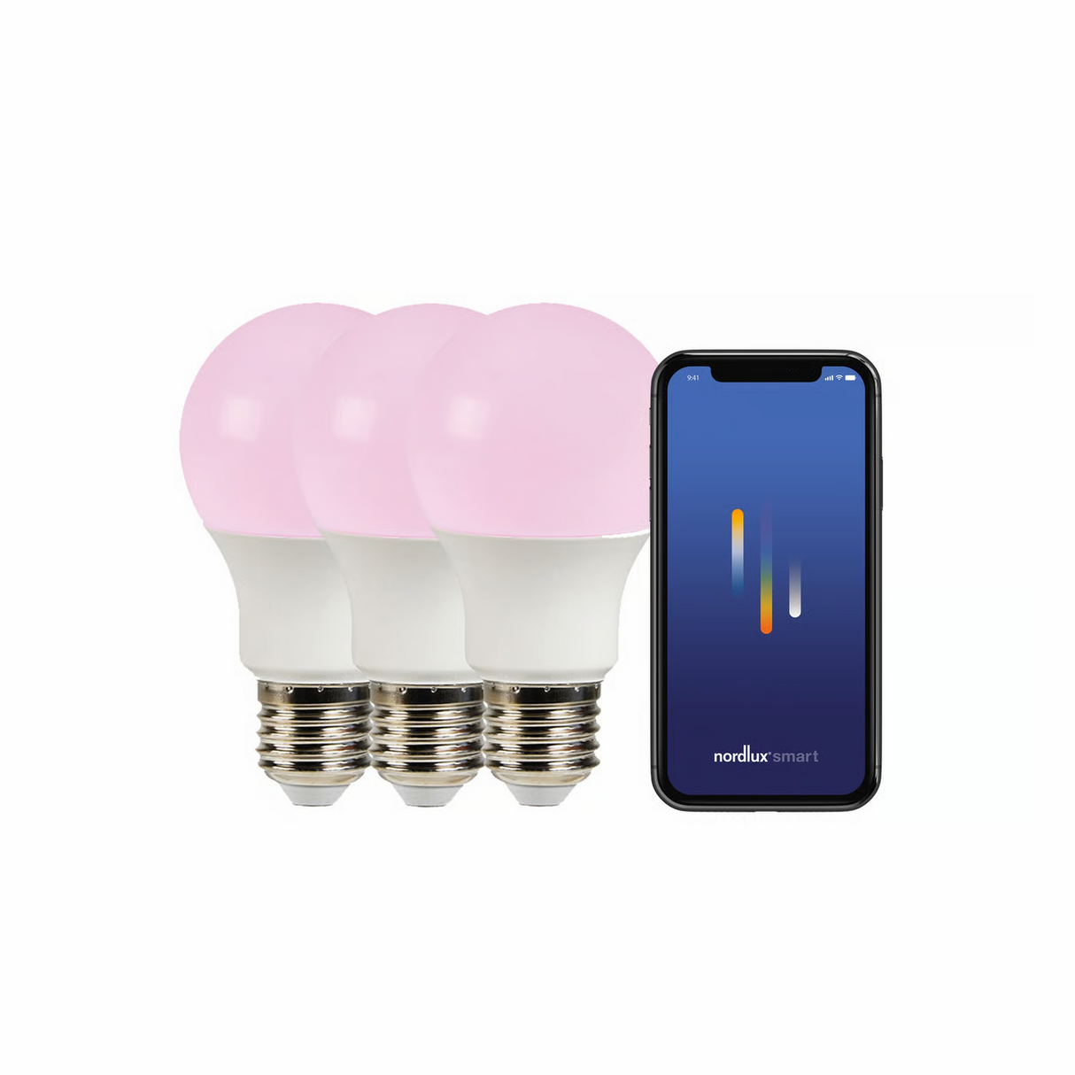3X Set van Smart E27 led lamp Kleur Bluetooth