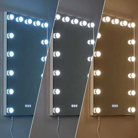 Spiegel met ingebouwde  verlichting modern vierkant make up