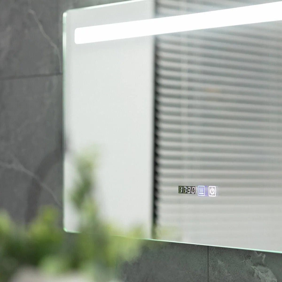 Badkamerspiegel led lamp verwarming warm 