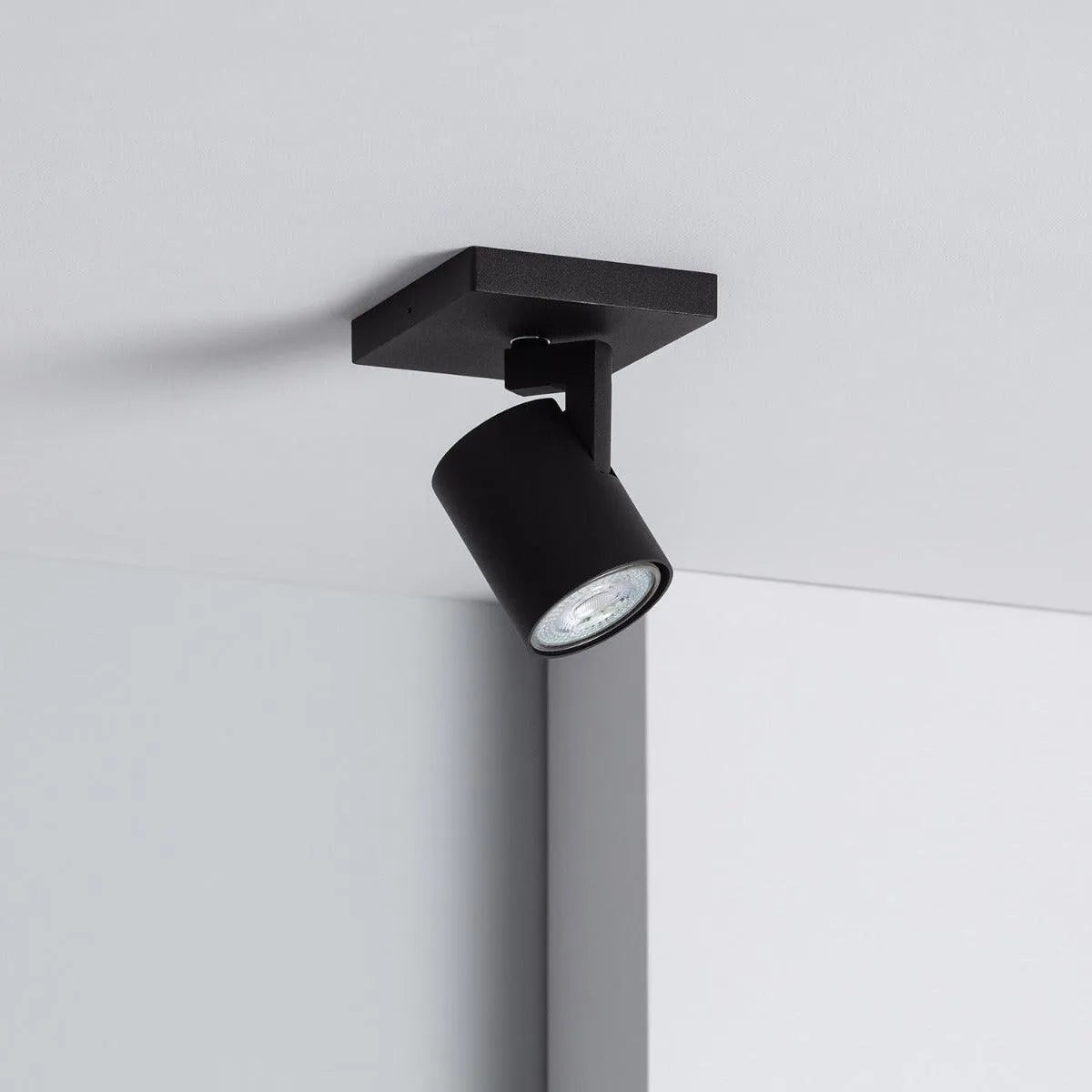 moderne kleine plafondspot zwart modern aluminium 