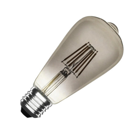 Smoke led lamp titanium E27 fitting vintage