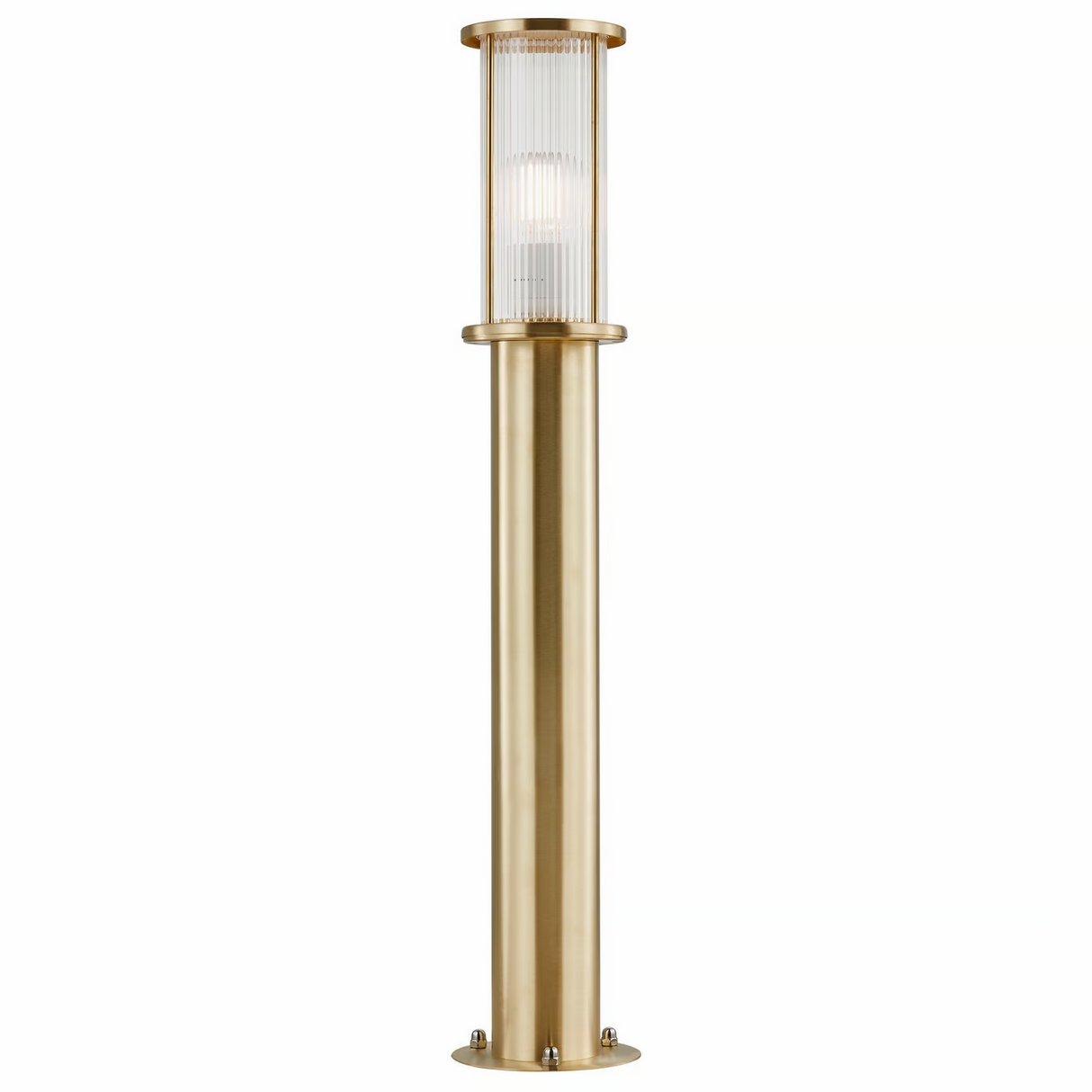 Staande buitenlamp Messing Goud led glas 80 cm